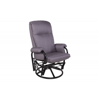 Chaise bercante, pivotante et inclinable 03 (Noir/Berry038)